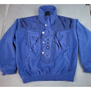 Vintage 90s Reusch Activewear Ski Jacket Mens L XL Blue Geometric Pullover RN